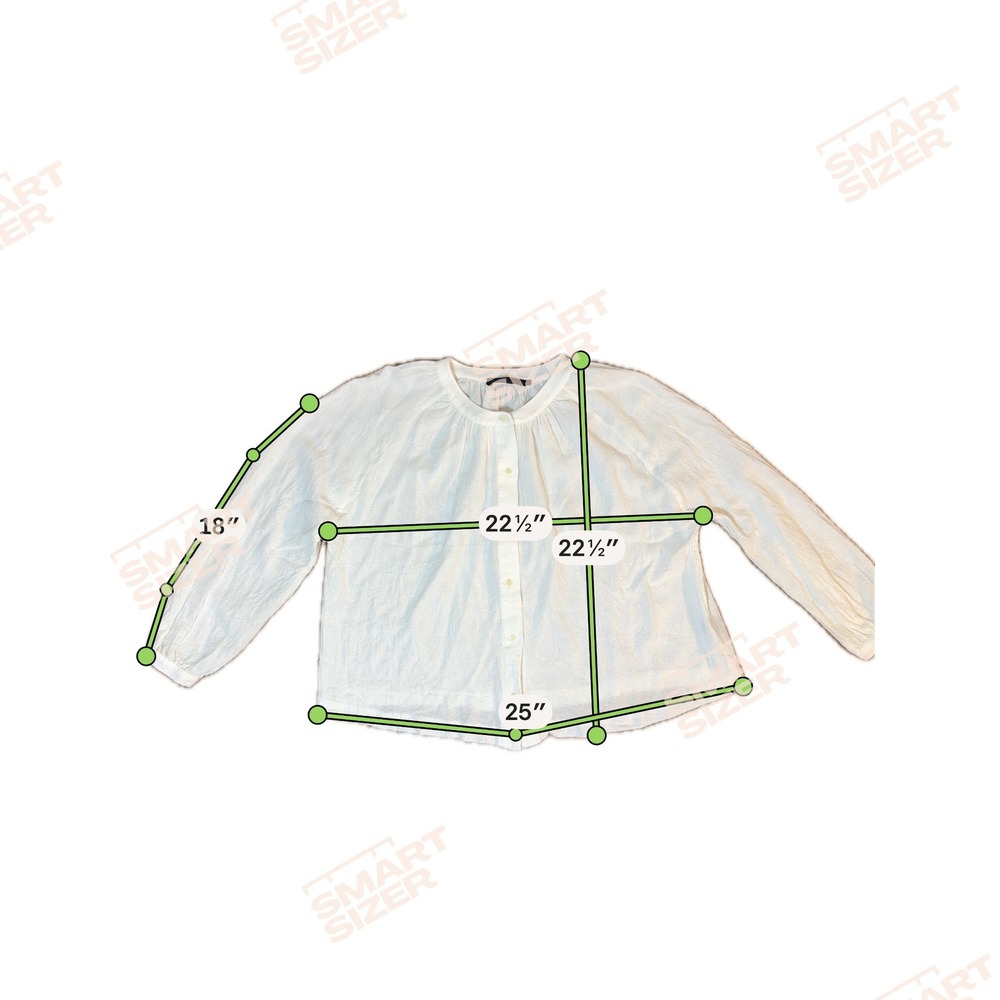 Jenni Kayne Willow Blouse Small Ivory White Wool Blend Gauze Minimal Lagenlook - Picture 7 of 12